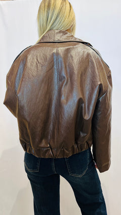 BOMBER DOPPIO PETTO SIMILPELLE