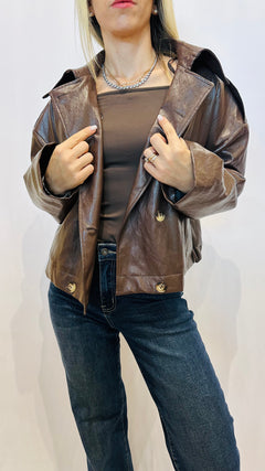 BOMBER DOPPIO PETTO SIMILPELLE