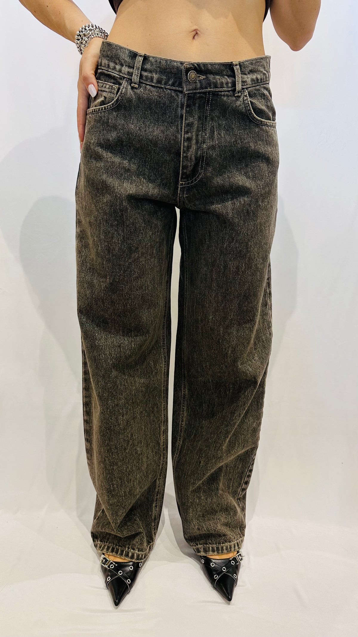 JEANS ANTRACITE EFFETTO VINTAGE