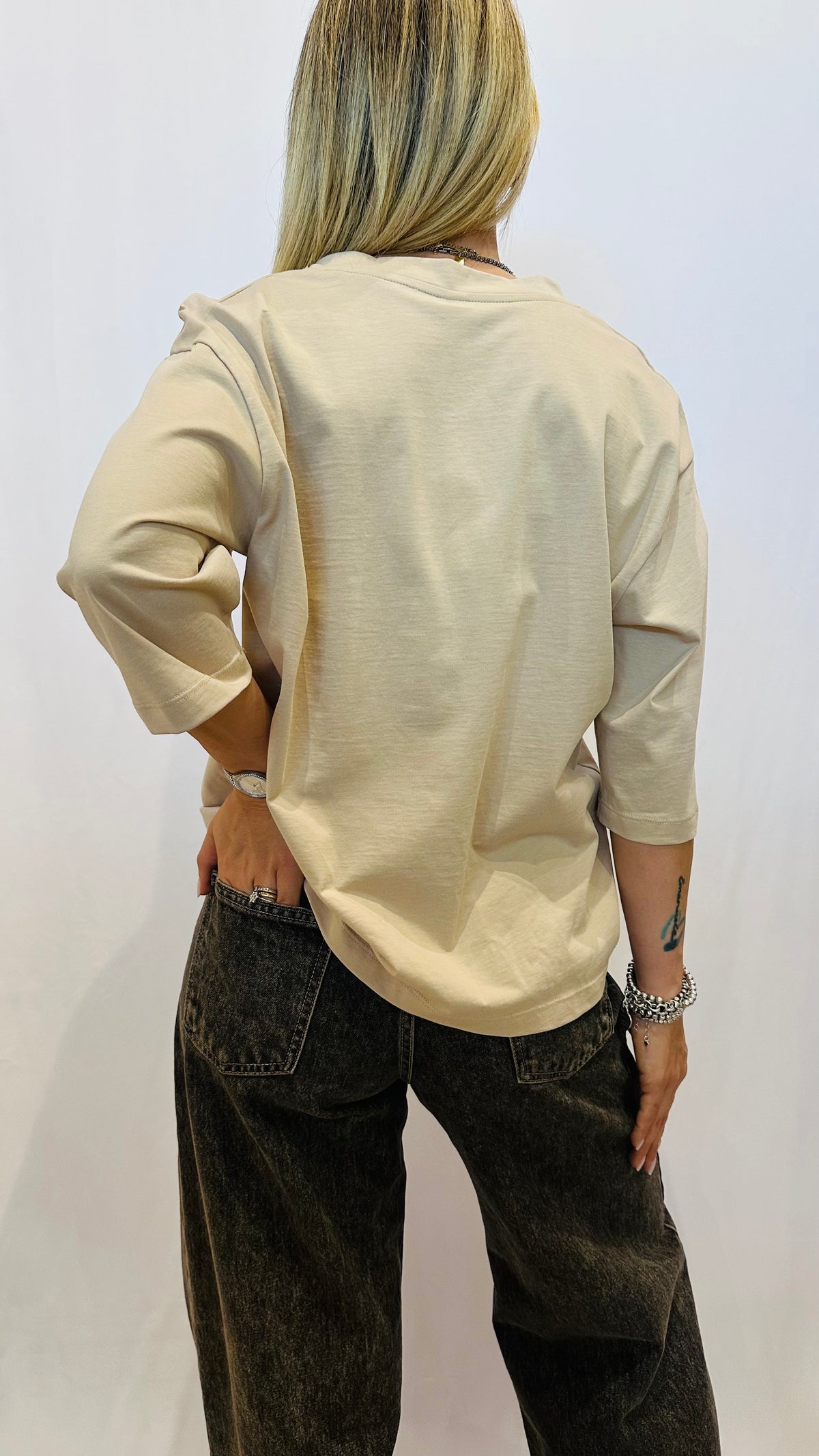 T-SHIRT OVERSIZE SABBIA