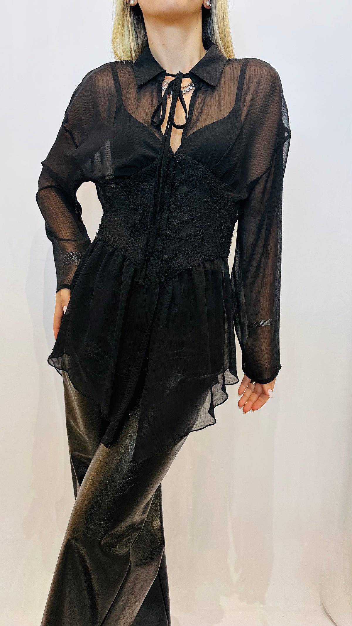 BLUSA CORSET NERA