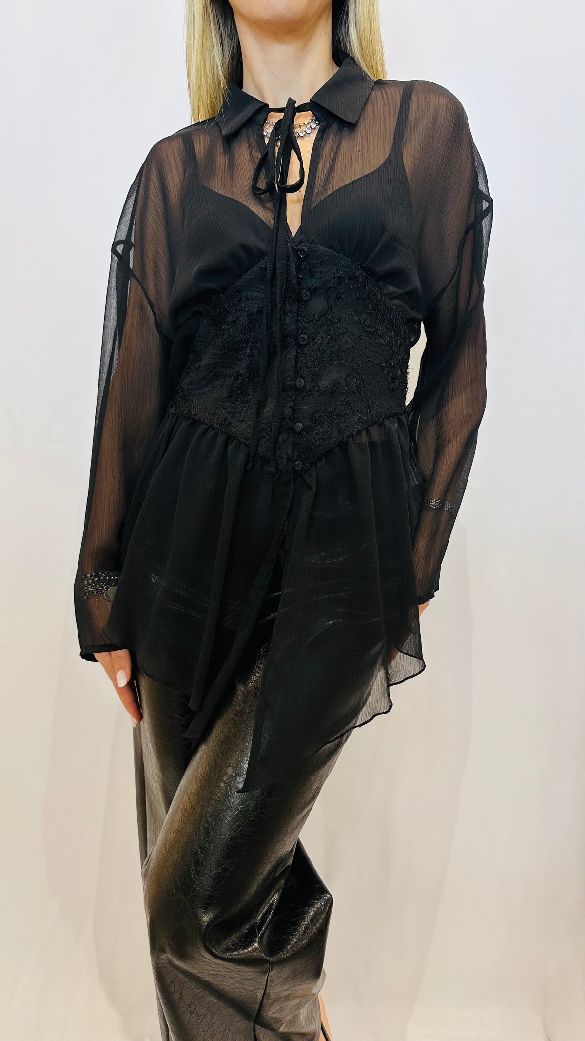 BLUSA CORSET NERA