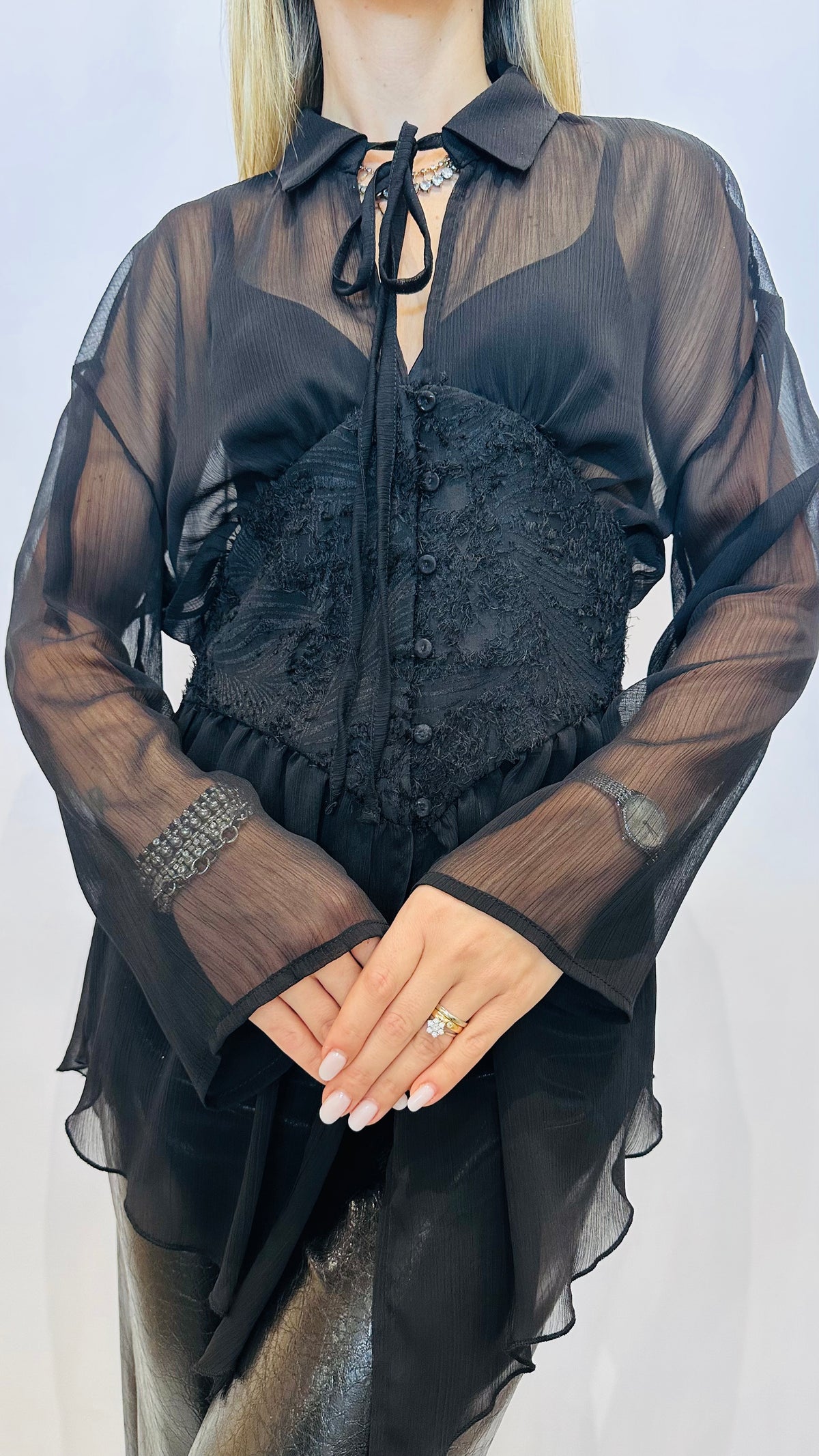 BLUSA CORSET NERA