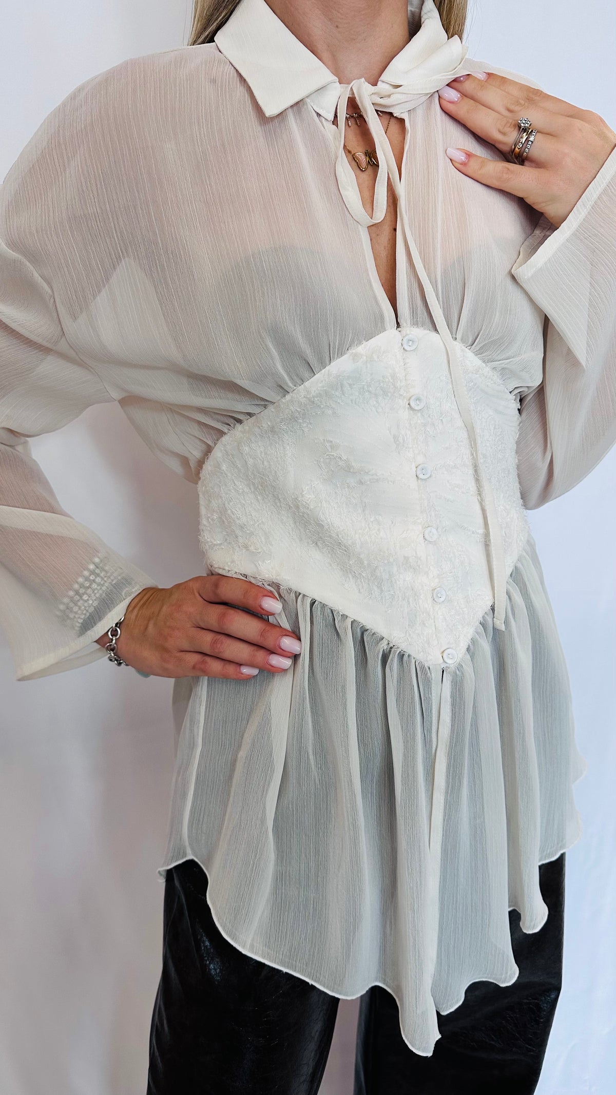 BLUSA CORSET AVORIO