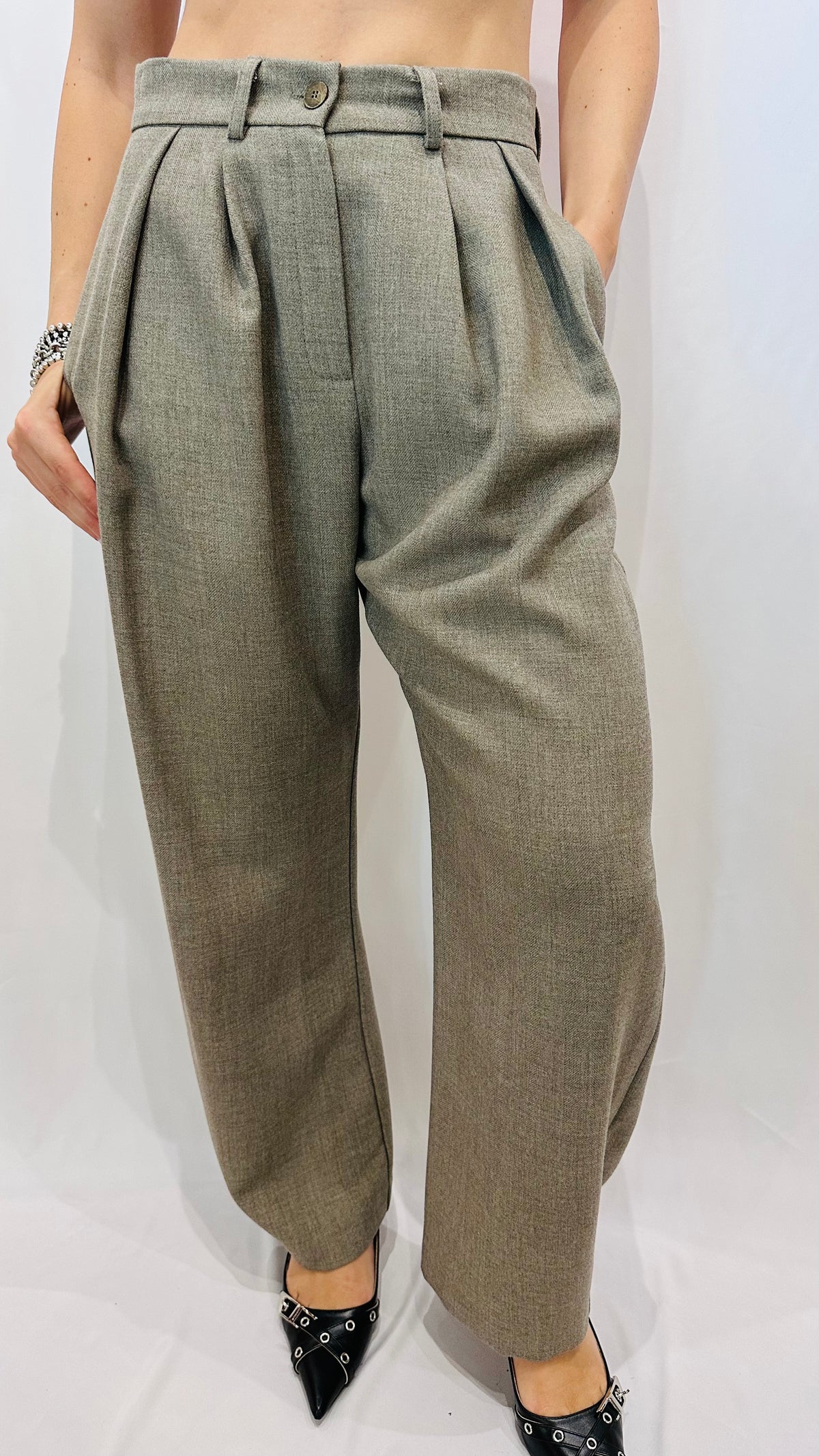 PANTALONE SARTORIALE GRIGIO TORTORA