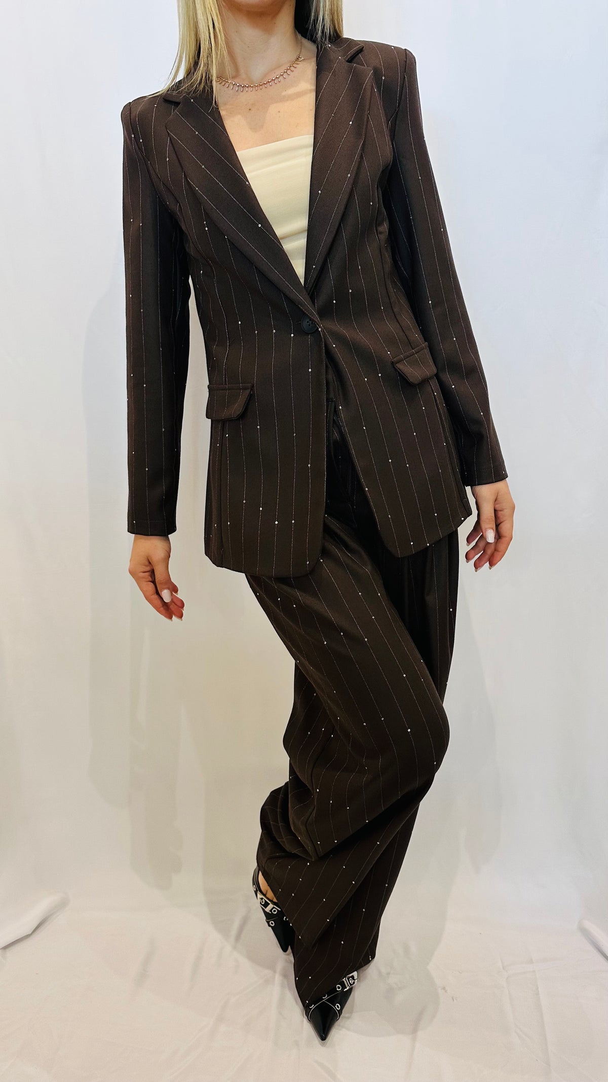 PANTALONE GESSATO LUMIÈR