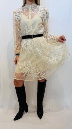 ABITO CHANTILLY PIZZO AVORIO
