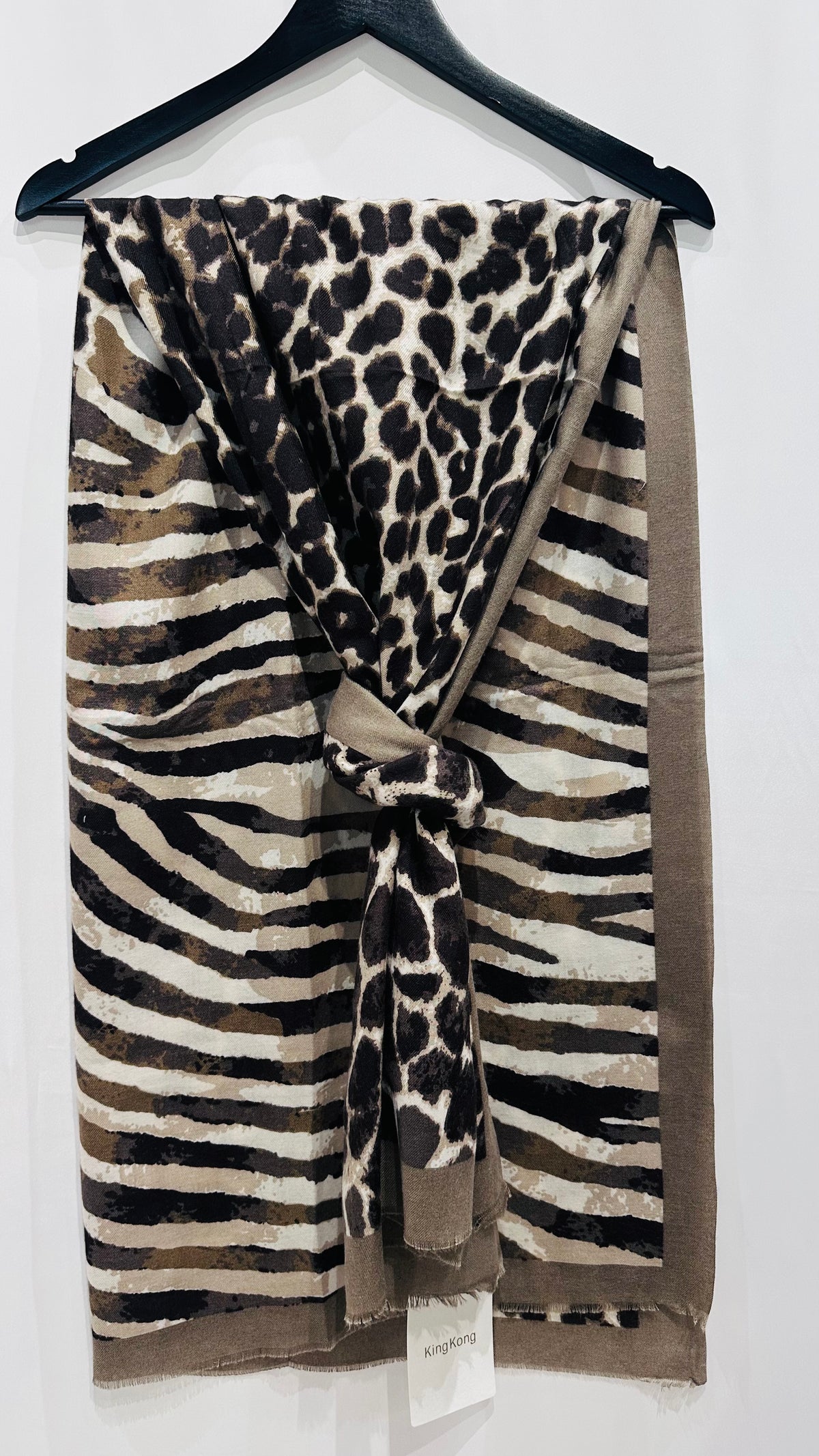 SCIARPA ANIMALIER MARRONE