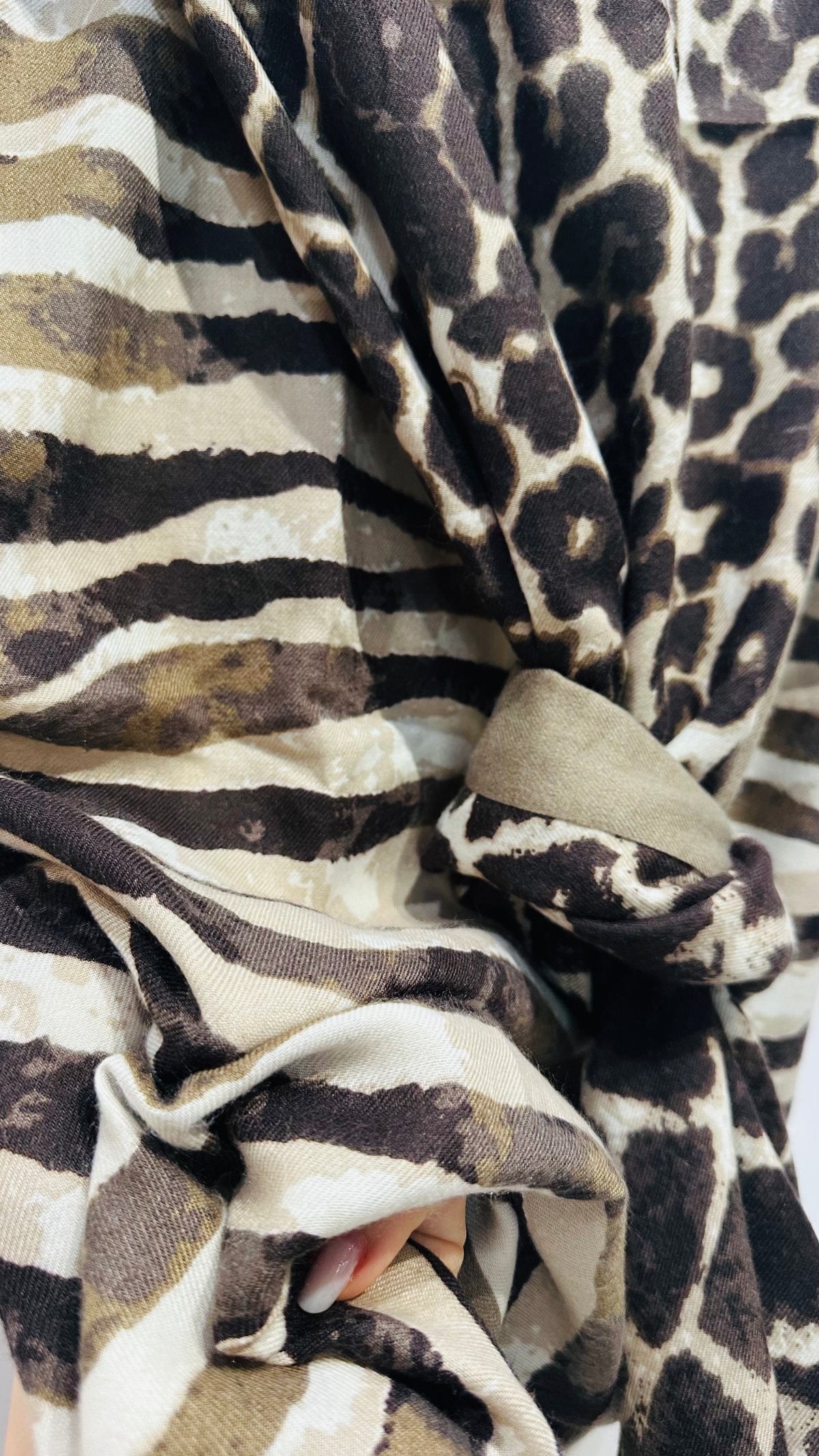 SCIARPA ANIMALIER MARRONE