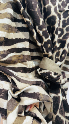 SCIARPA ANIMALIER MARRONE