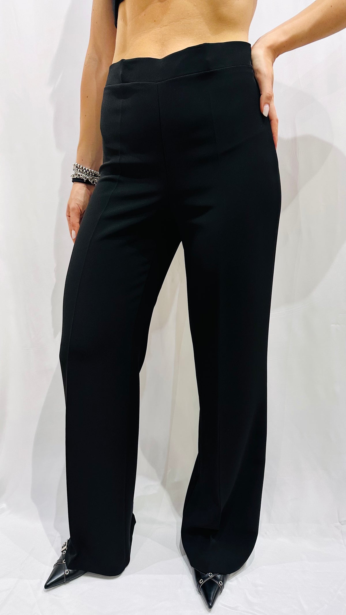 PANTALONE WIDE NERO