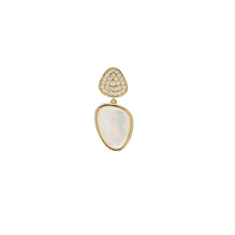 ORECCHINI PERLA ORO E AVORIO
