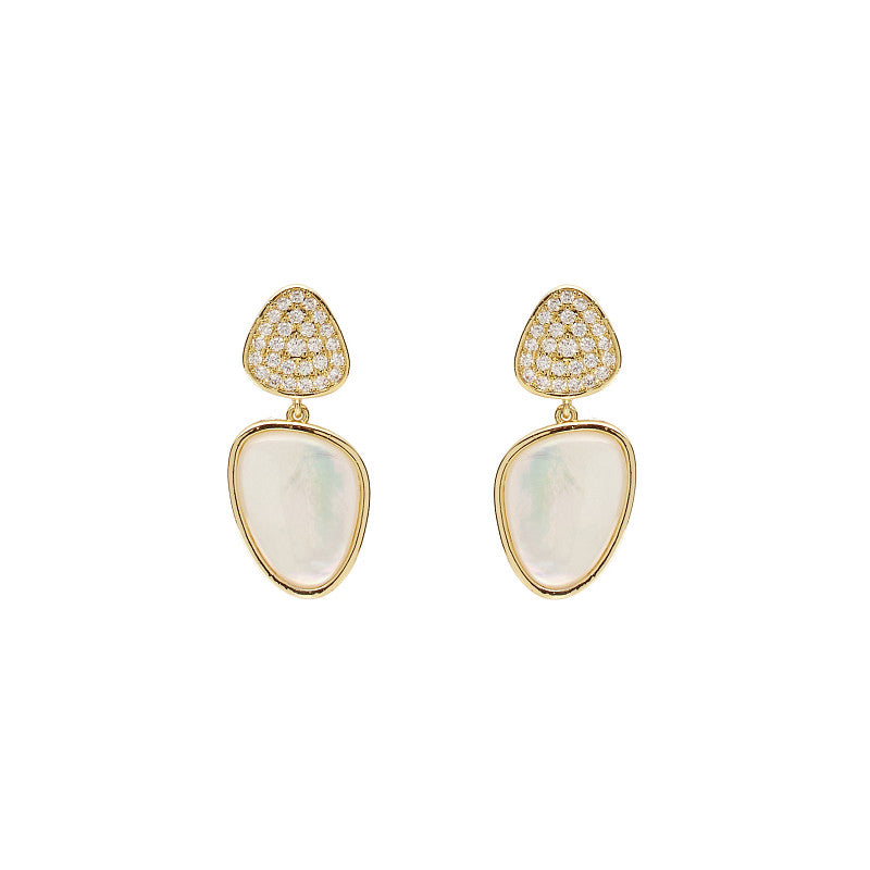 ORECCHINI PERLA ORO E AVORIO