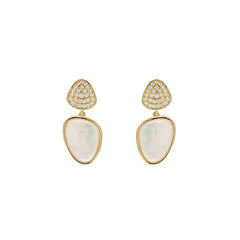ORECCHINI PERLA ORO E AVORIO