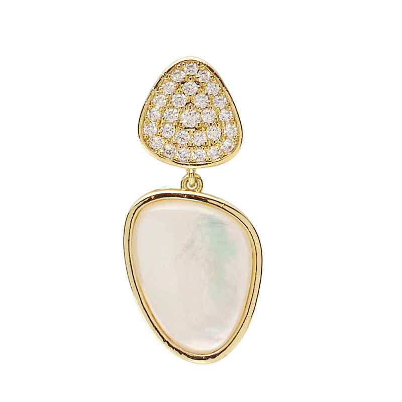 ORECCHINI PERLA ORO E AVORIO